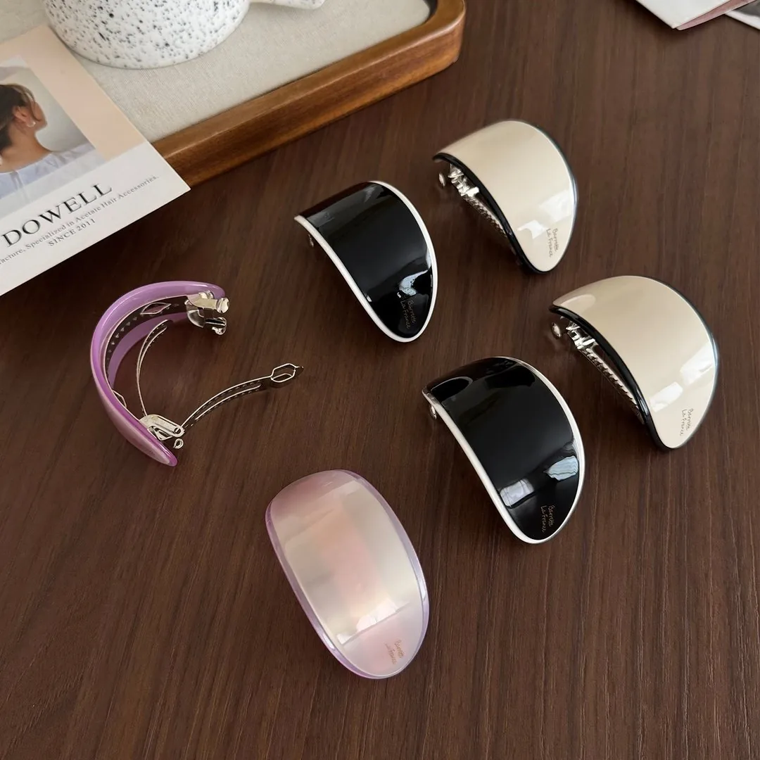 3D flower acetate hair claw clip view 2